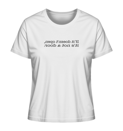 Spiegelgewand - Reiche deinem Spiegelbild die Hand - front ladies organic shirt f8f8f8 1116x 24