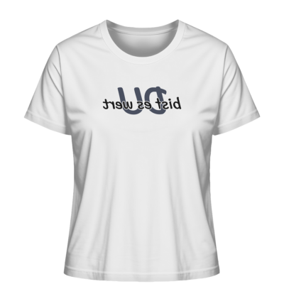 Spiegelgewand - Reiche deinem Spiegelbild die Hand - front ladies organic shirt f8f8f8 1116x 68