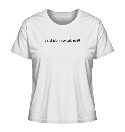 Spiegelgewand - Reiche deinem Spiegelbild die Hand - front ladies organic shirt f8f8f8 1116x 70