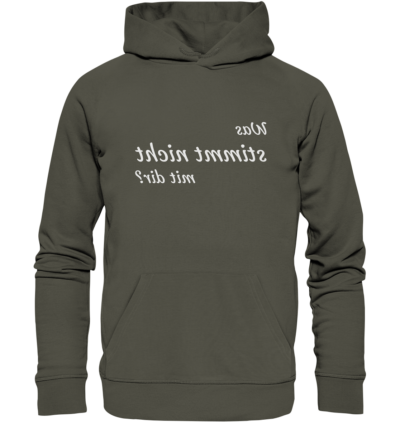 Spiegelgewand - Reiche deinem Spiegelbild die Hand - front organic hoodie 545348 1116x