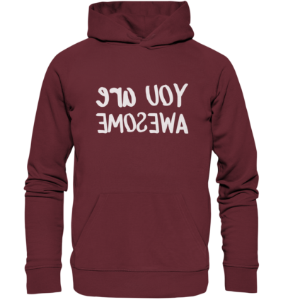 Spiegelgewand - Reiche deinem Spiegelbild die Hand - front organic hoodie 672b34 1116x